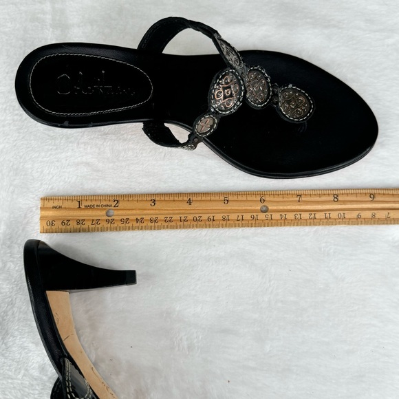 {Cole Haan} Y2K VTG Women’s Embellished Bejeweled Thong Sandal - Size 6.5B - Picture 14 of 15